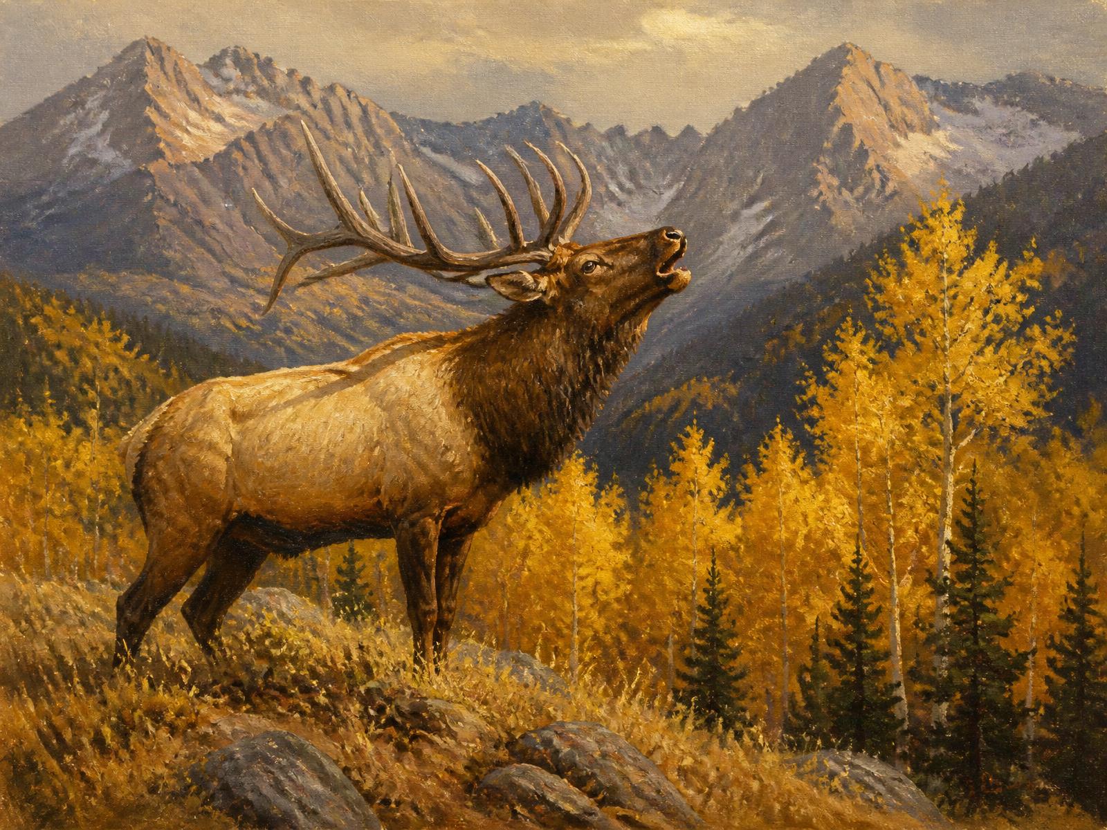 Bull Elk, Autumn Range