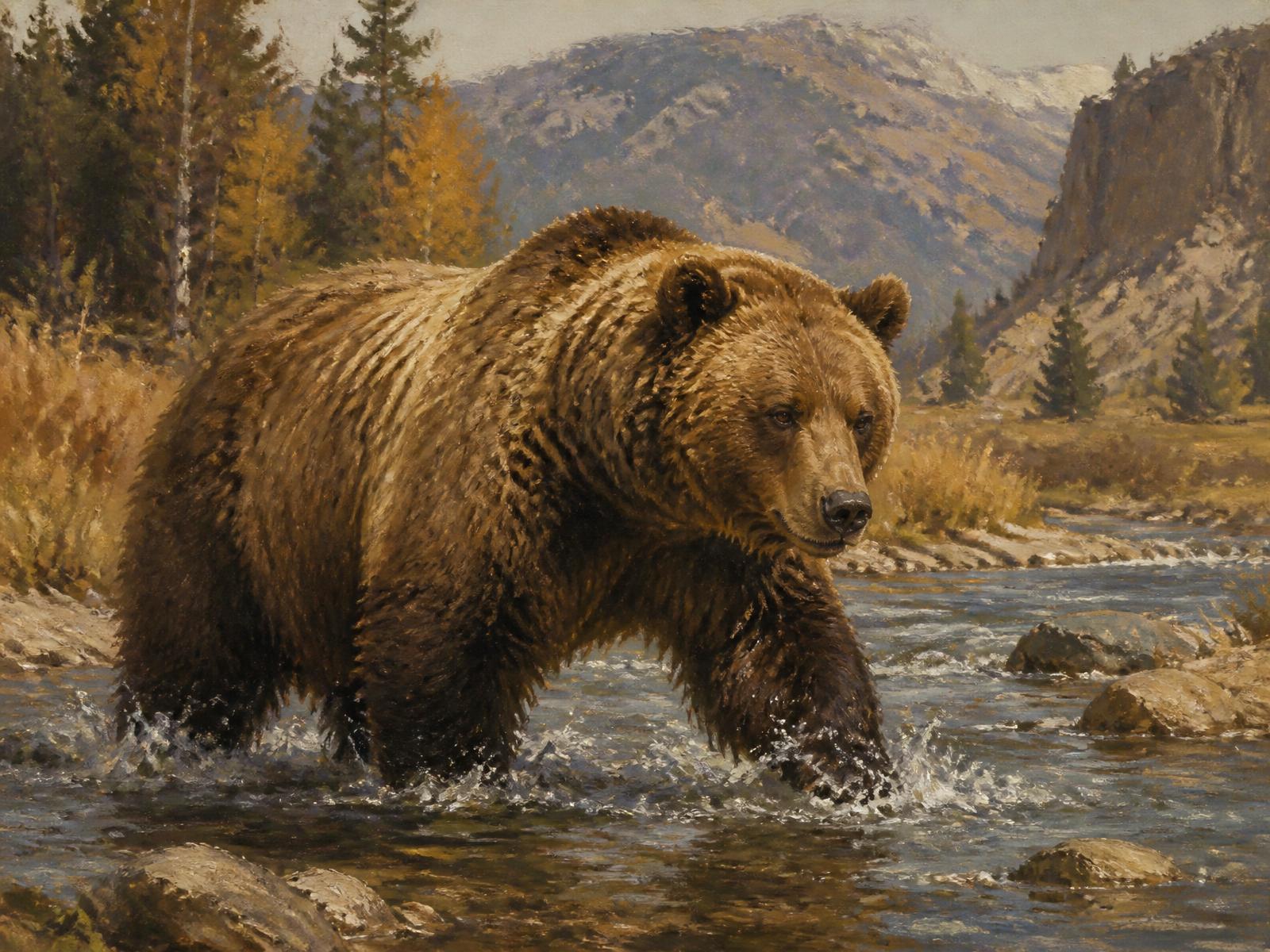 Grizzly on the Firehole